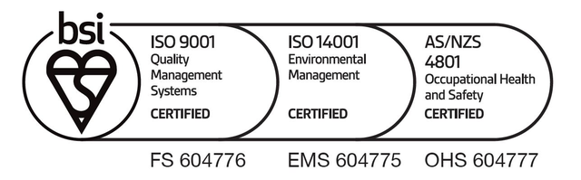 Hydrochem's Certified Quality, Safety and Environmental Management System seals